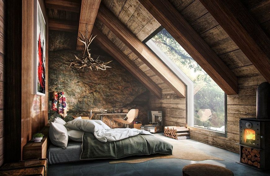 dormitor-modern-materiale-rustice