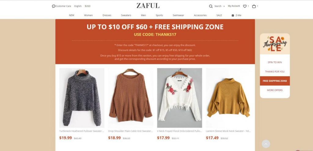 zaful-thanksgiving-deals